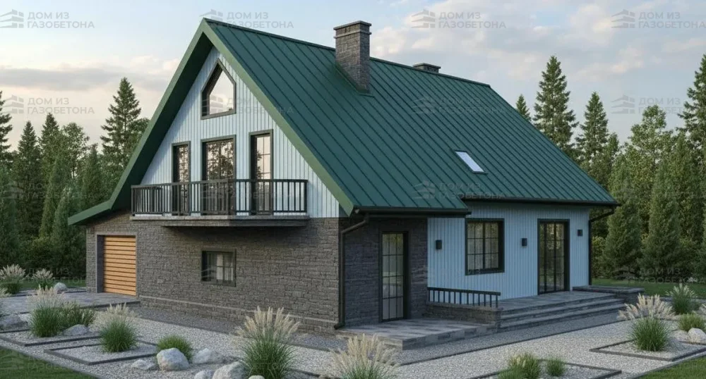 Проект Двухэтажный дом 13 на 9, 183 м2