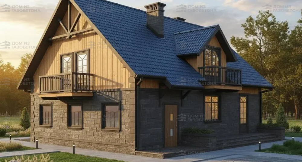 Проект Двухэтажный дом 12 на 9, 167 м2