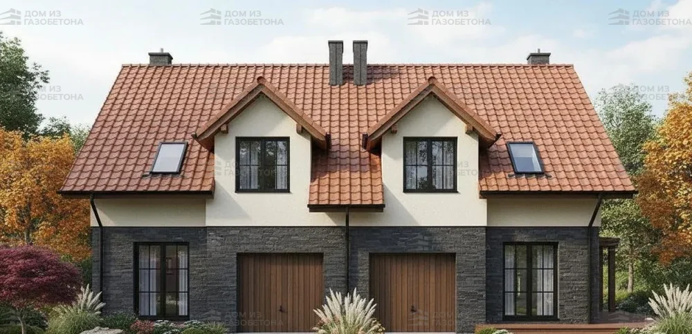 Проект Двухэтажный дом 14 на 13, 264 м2