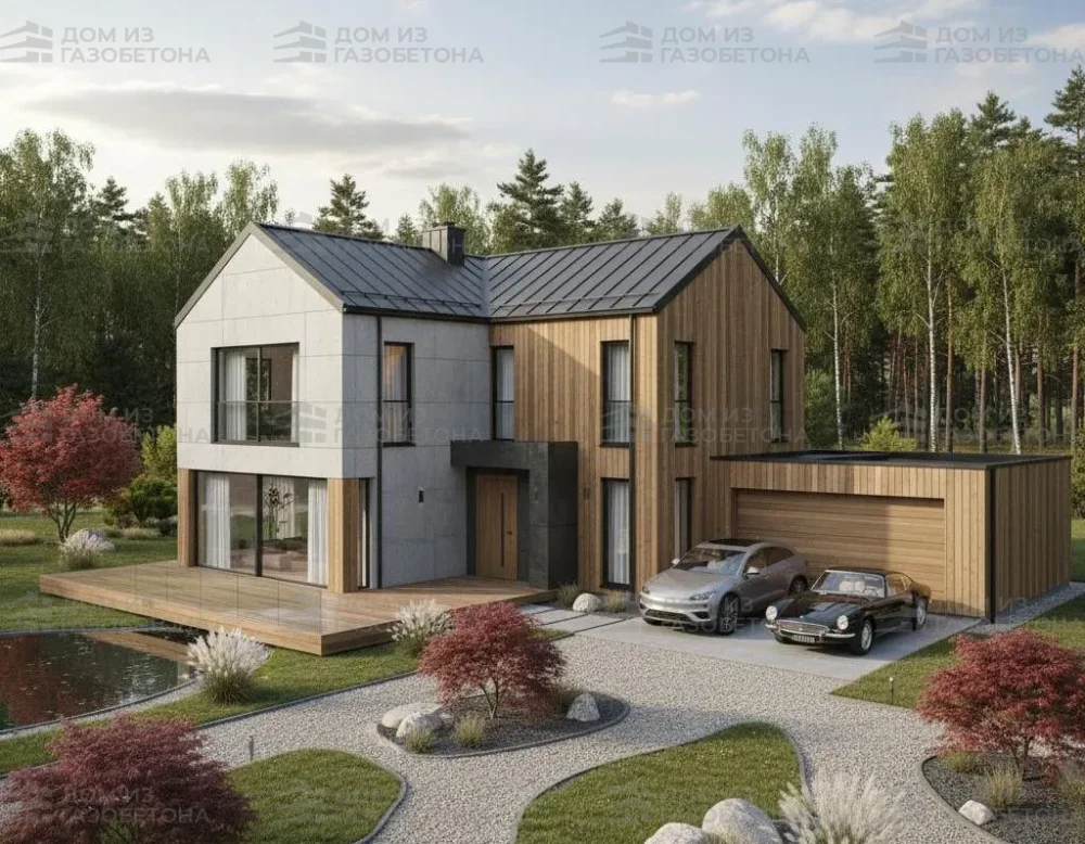 Проект Двухэтажный дом 14 на 12, 209 м2