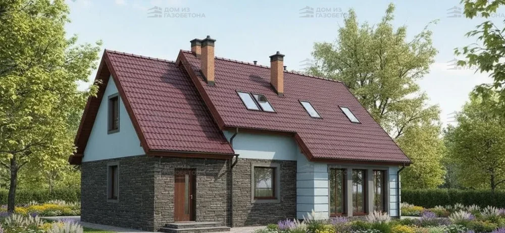 Проект Двухэтажный дом 14 на 10, 153 м2