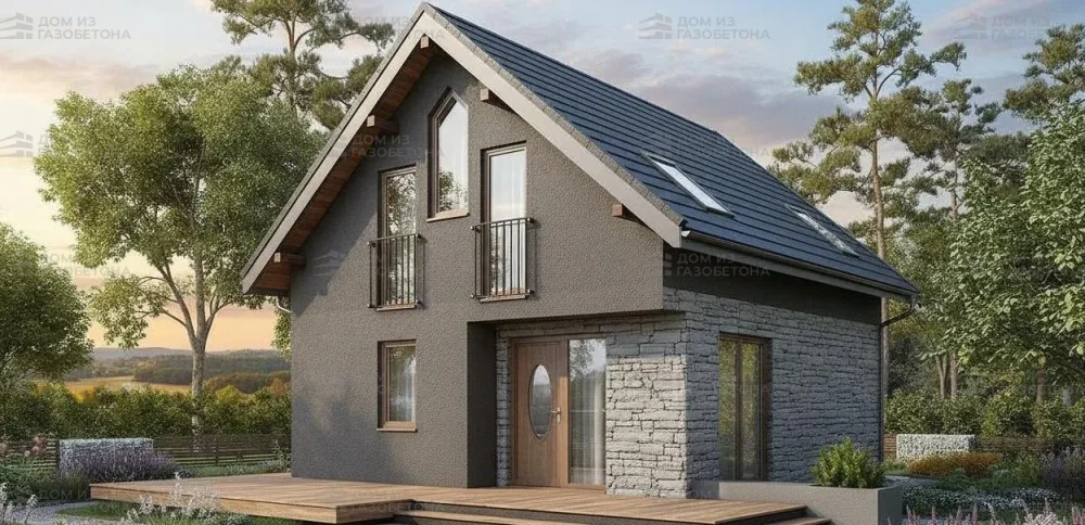 Проект Двухэтажный дом 7 на 9, 83 м2