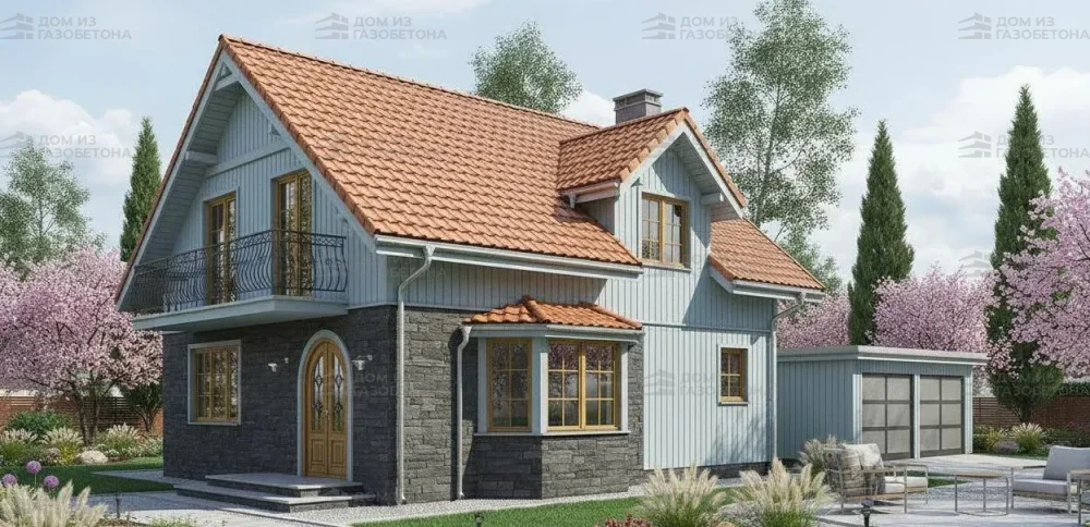 Проект Двухэтажный дом 11 на 11, 119 м2