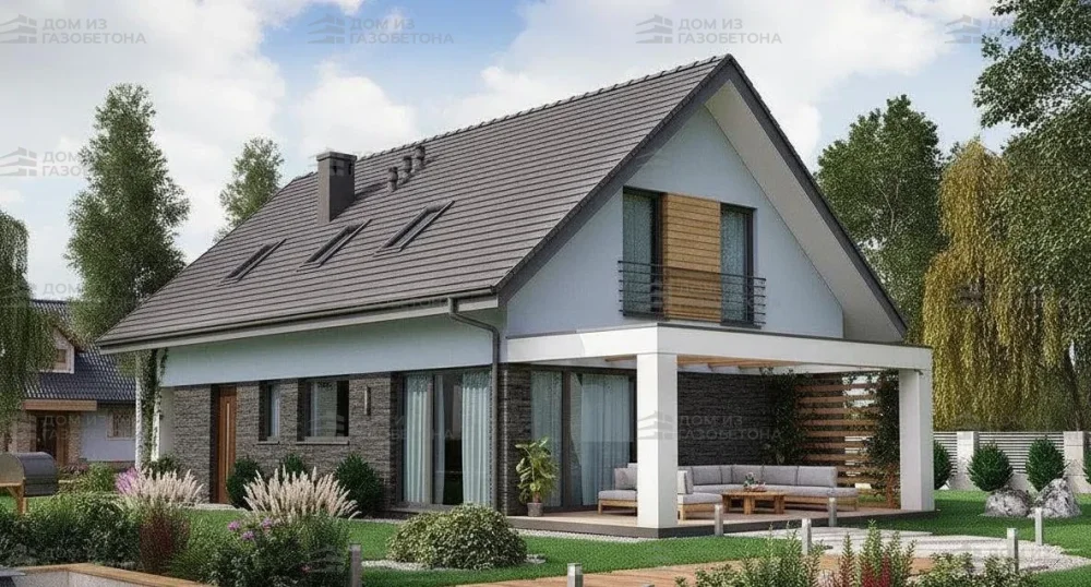 Проект Двухэтажный дом 13 на 9, 139 м2