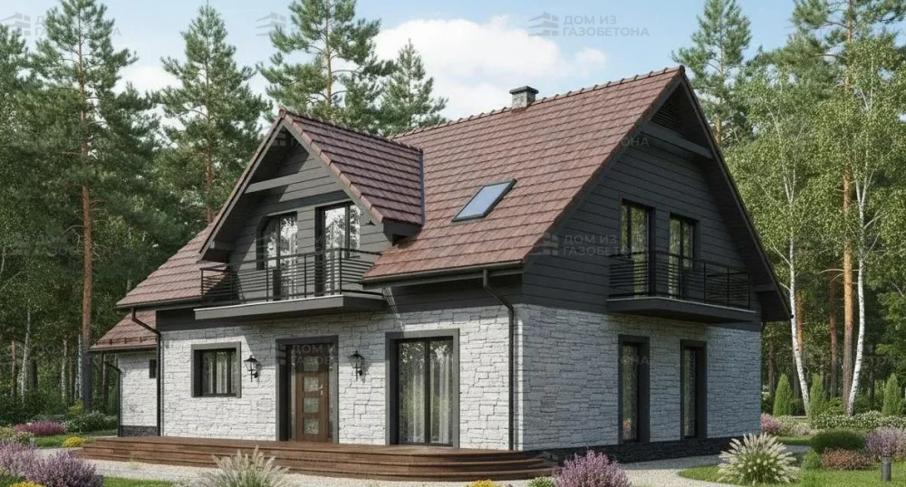 Проект Двухэтажный дом 15 на 11, 203 м2